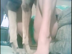 Undressing to fuck my dog Amateur
